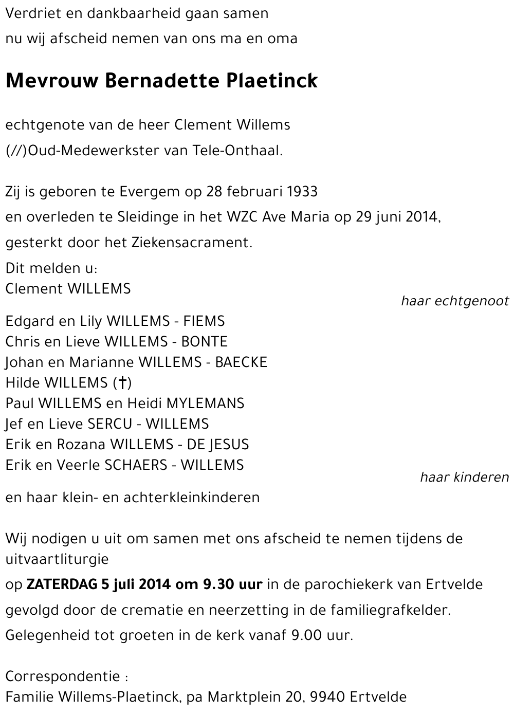 Bernadette Plaetinck