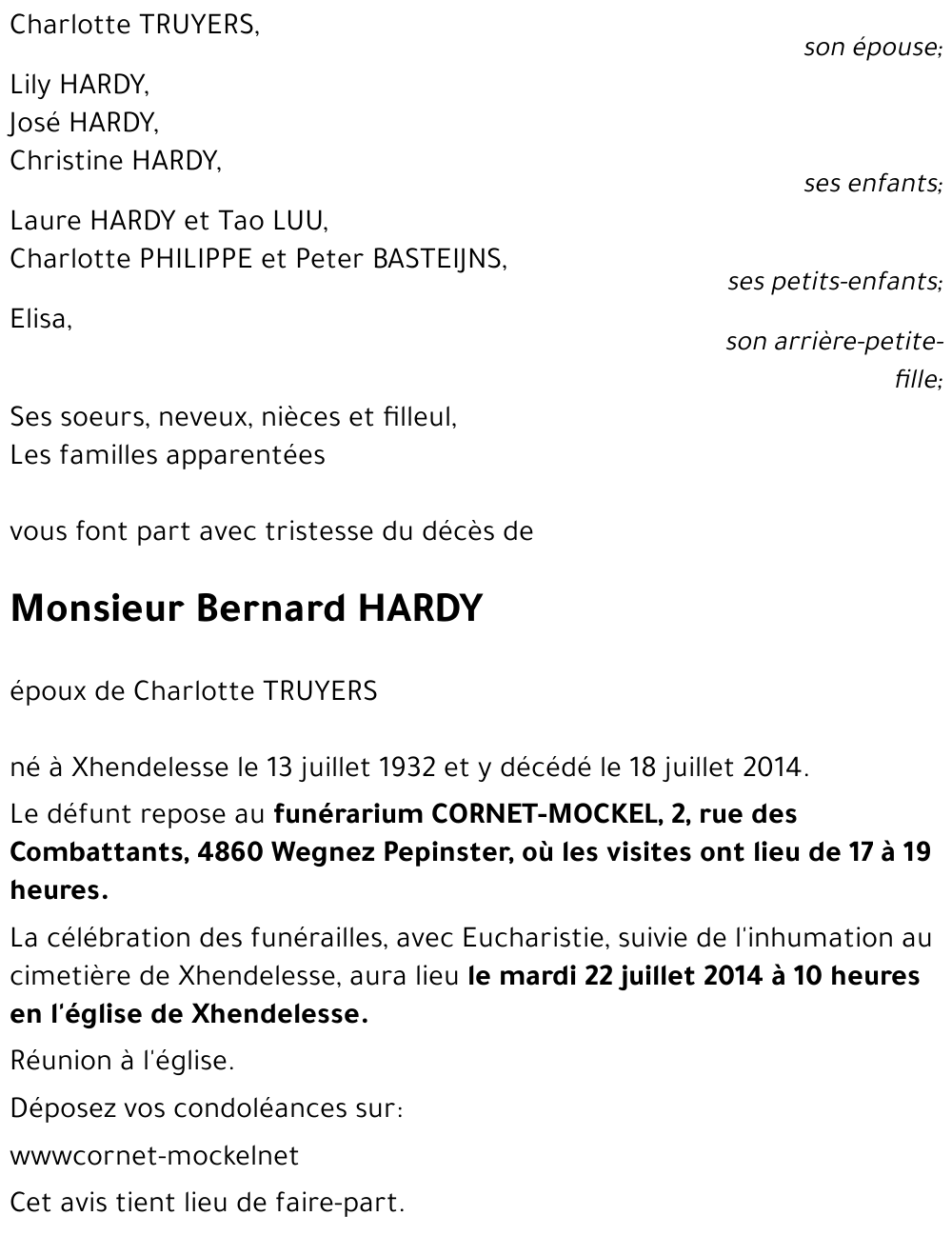 Bernard HARDY
