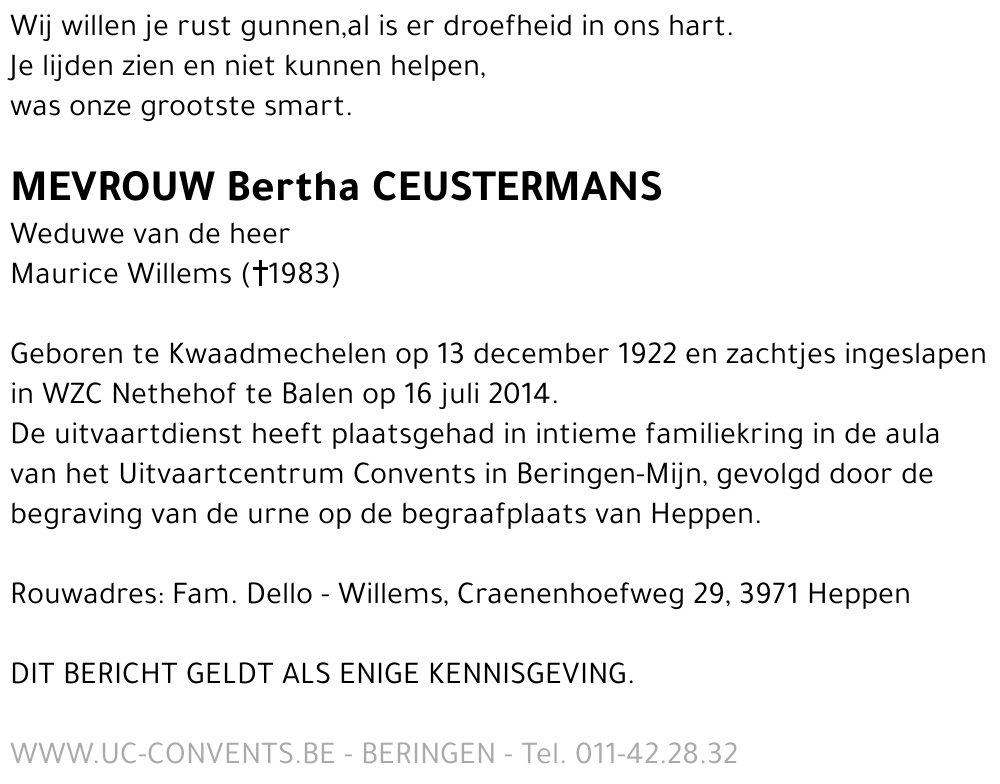 Bertha Ceustermans