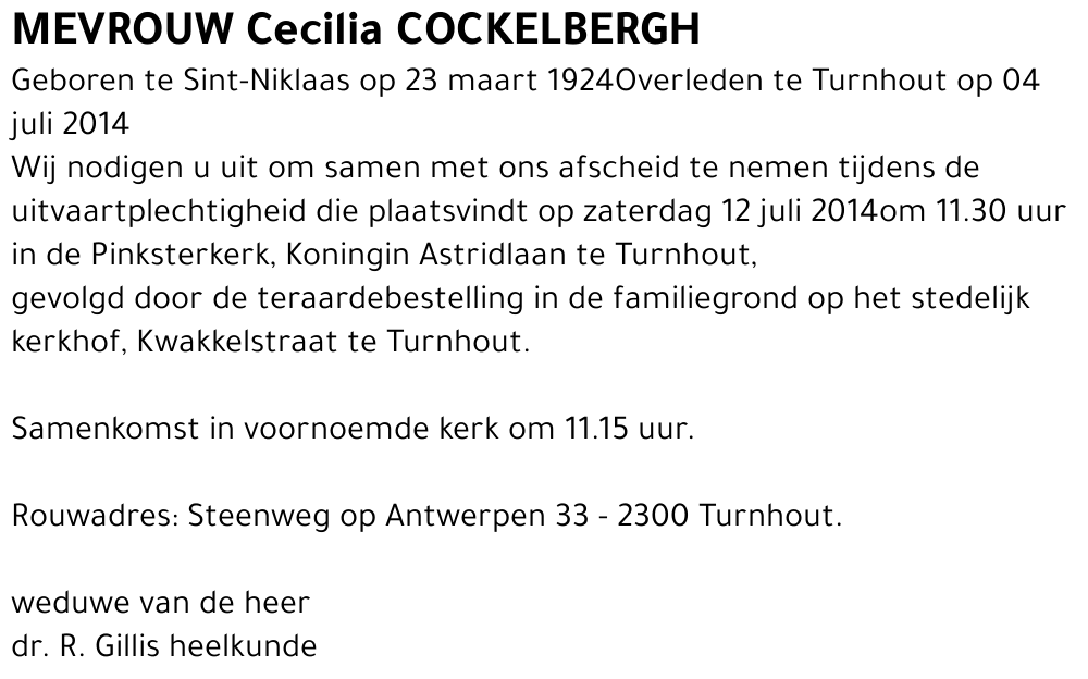 Cecilia Cockelbergh
