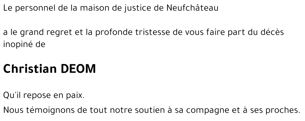 Christiam DEOM