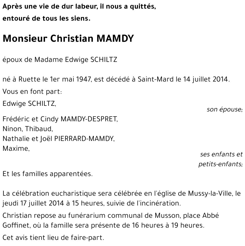 Christian MAMDY