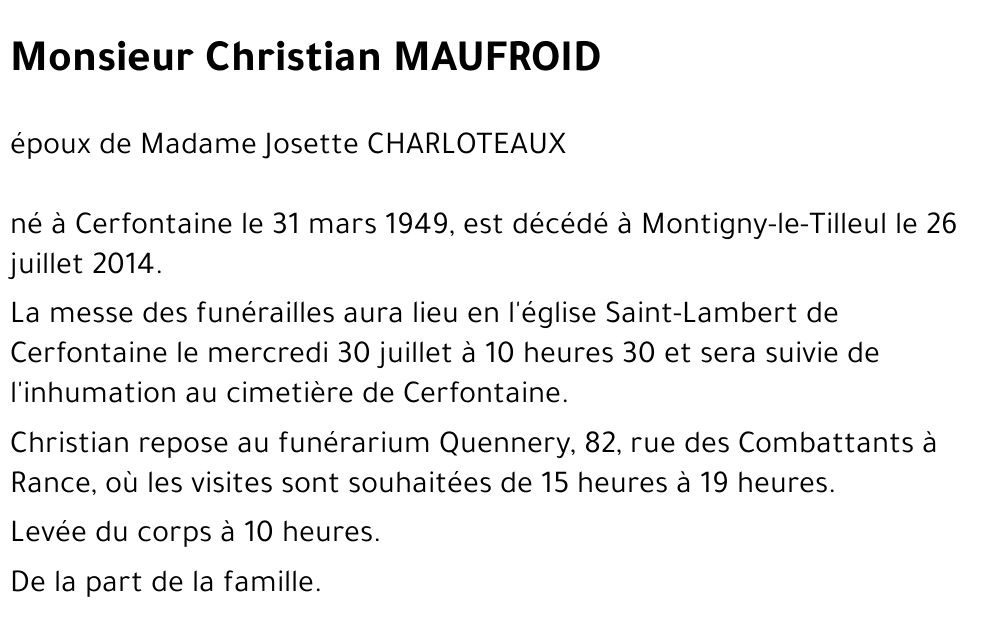 Christian MAUFROID