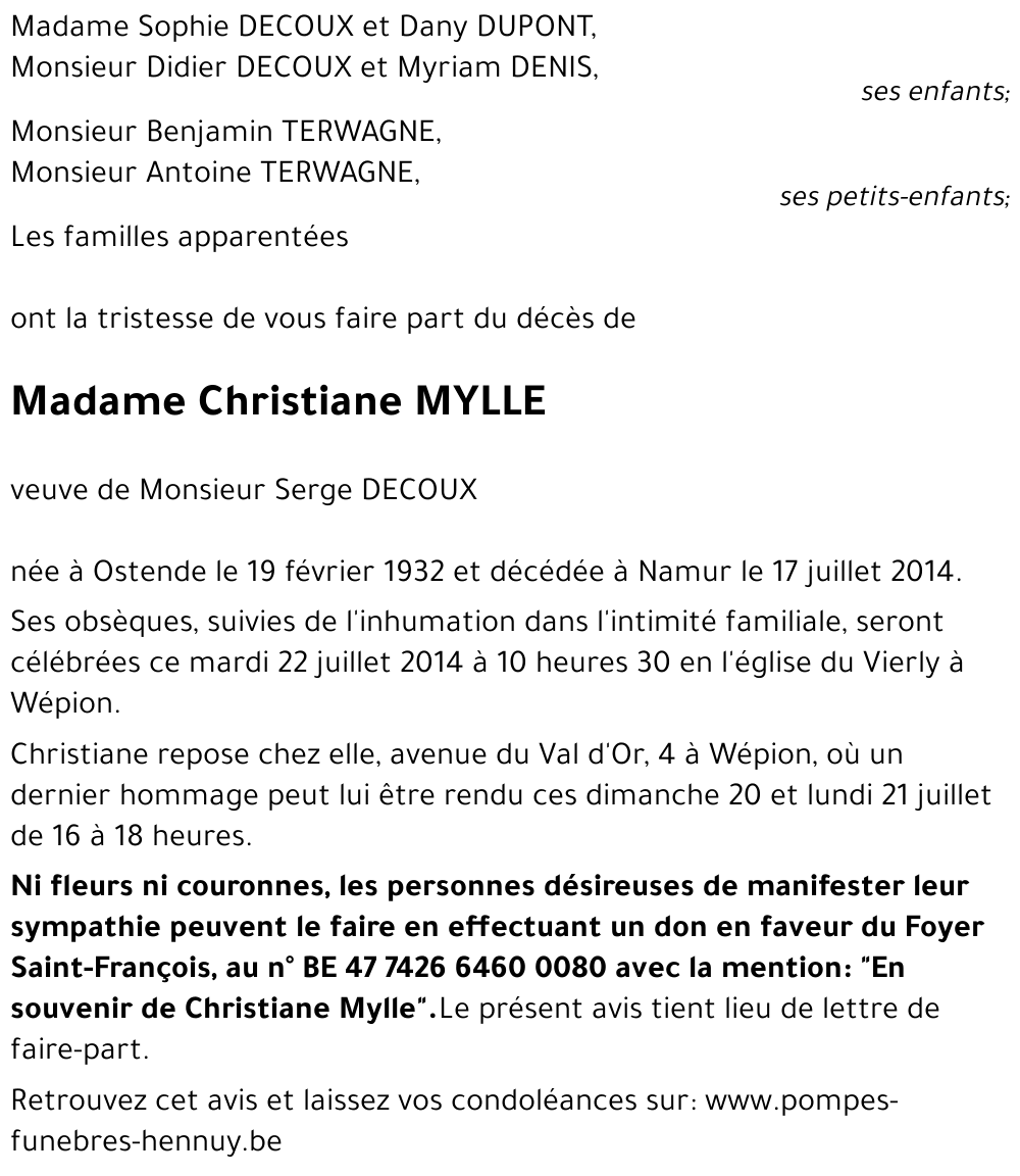 Christiane MYLLE