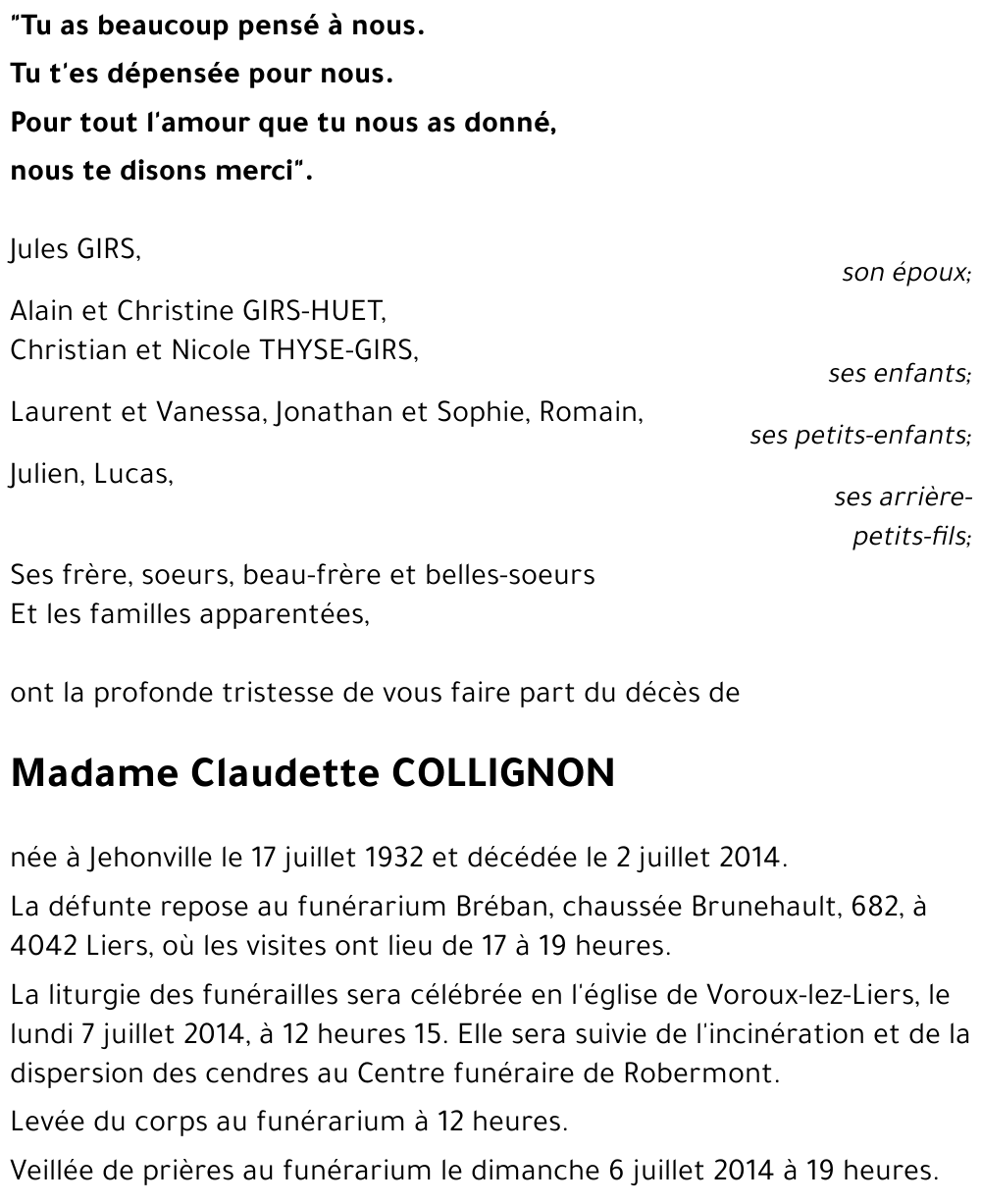 Claudette COLLIGNON