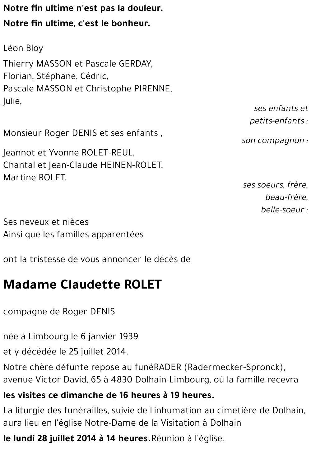 Claudette ROLET