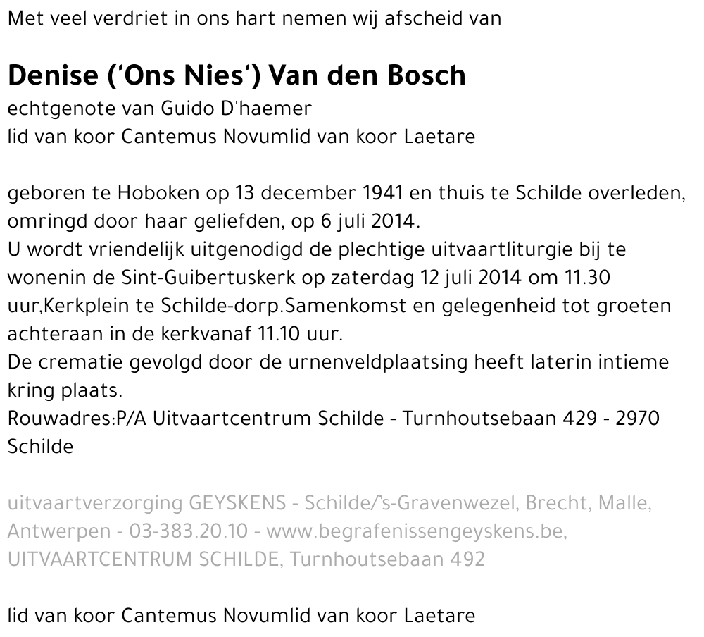 Denise Van den Bosch