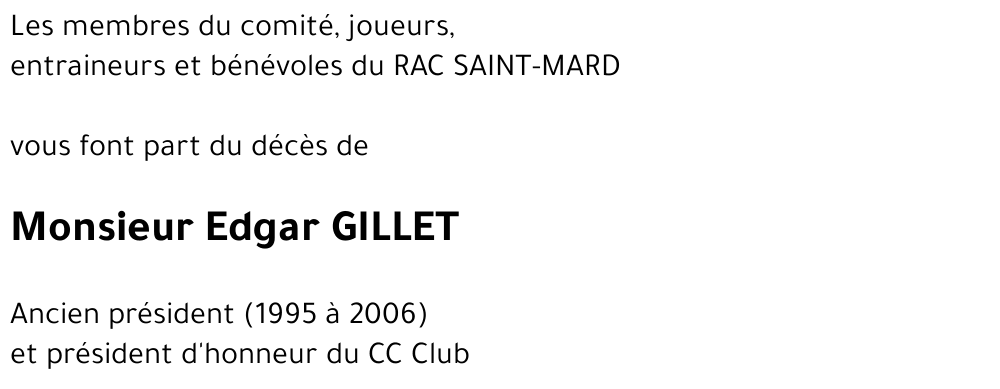 Edgar GILLET