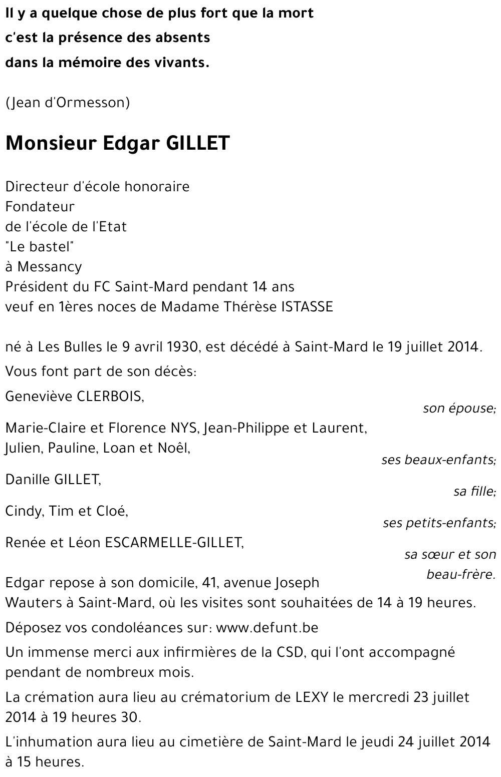 Edgar GILLET