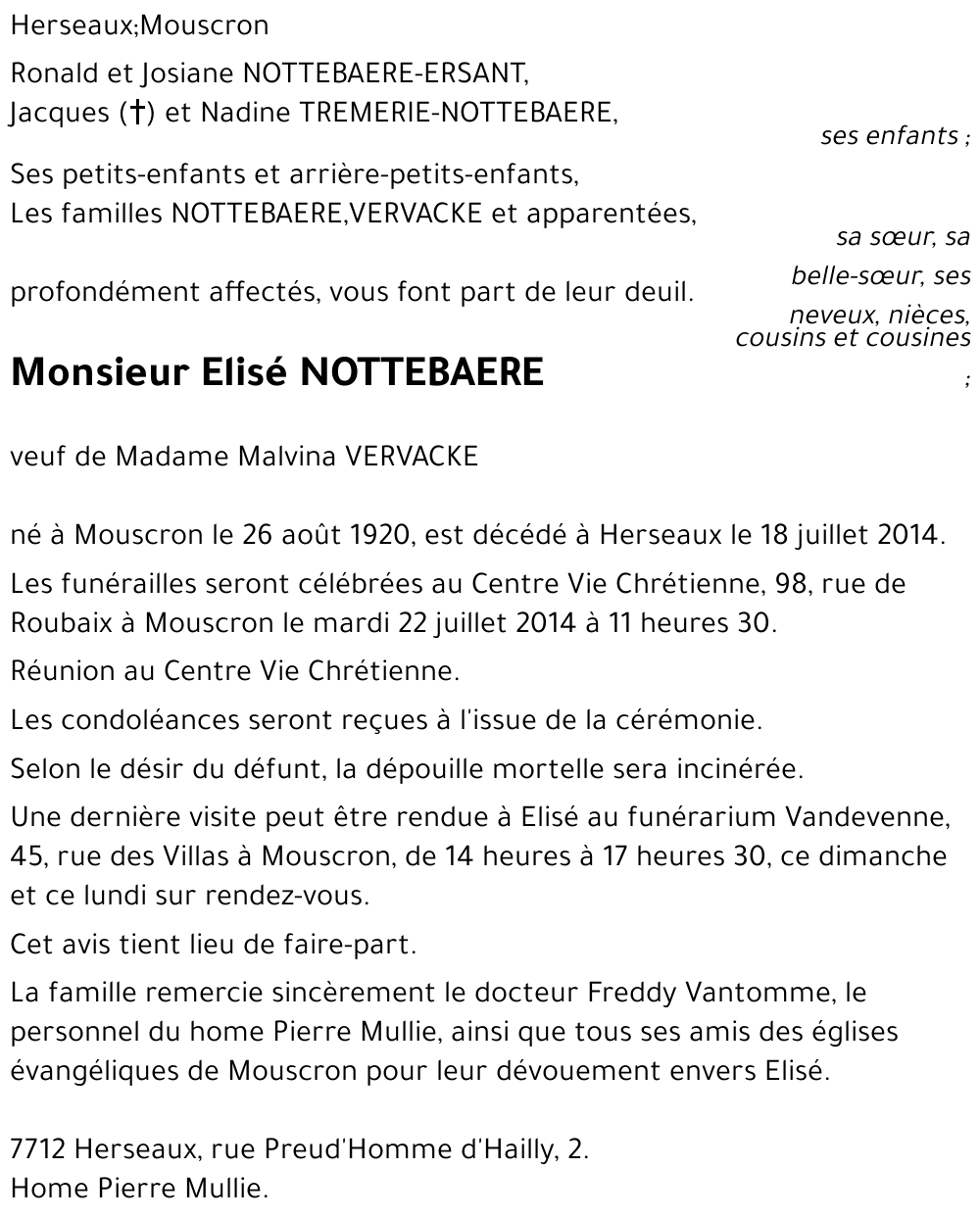 Elisé NOTTEBAERE