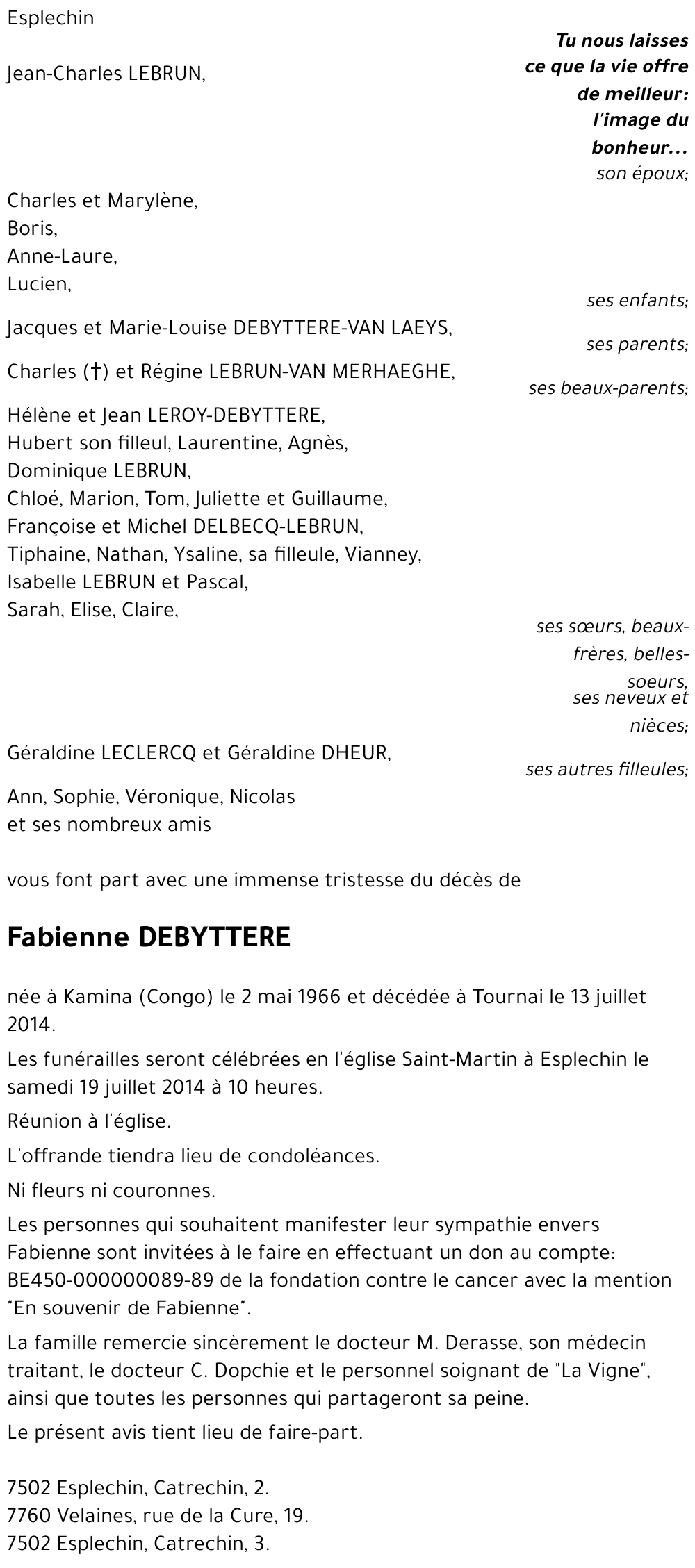 Fabienne DEBYTTERE