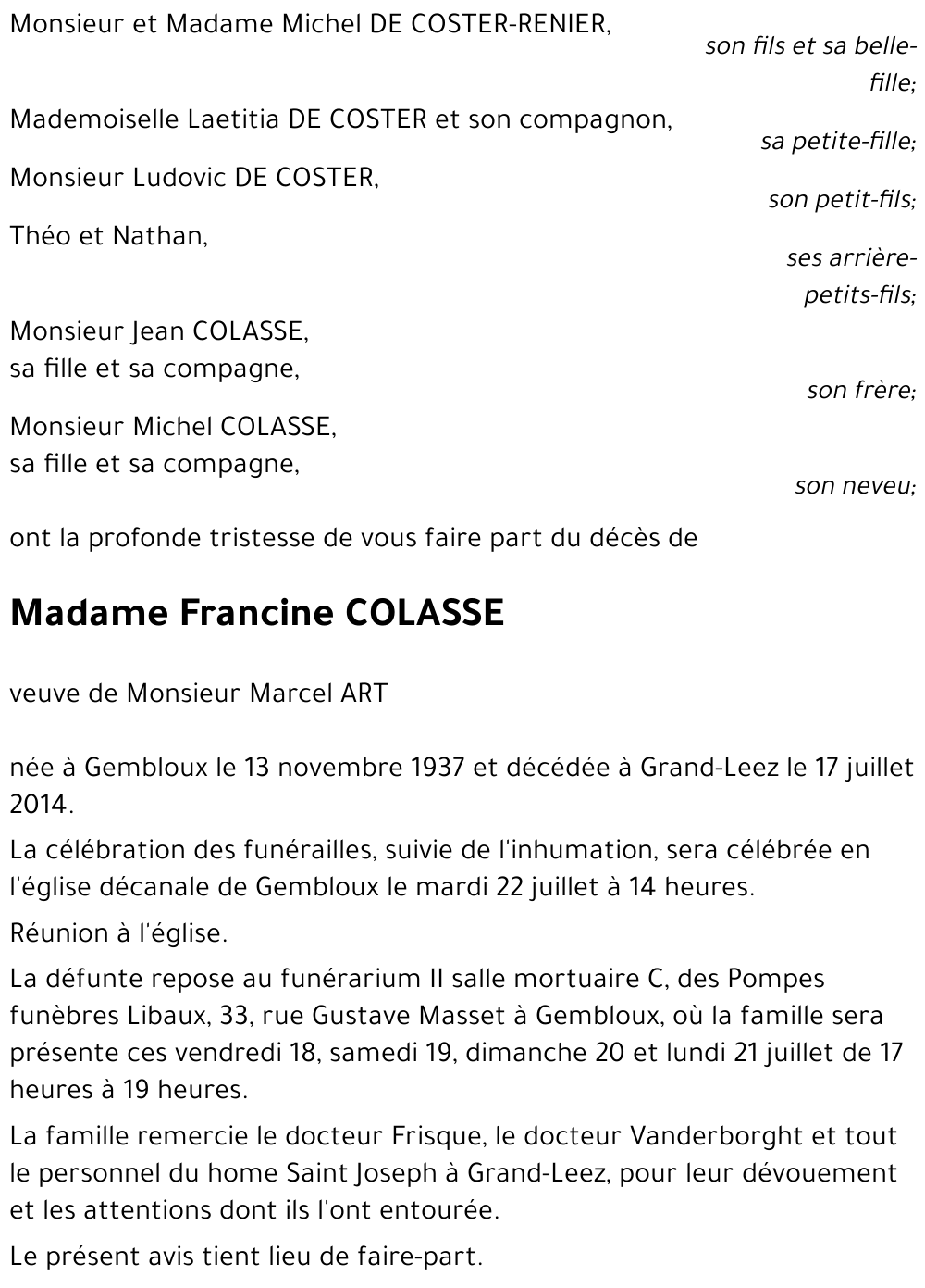 Francine COLASSE