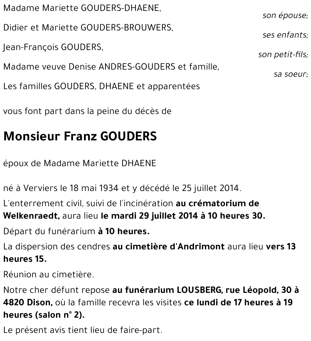 Franz GOUDERS