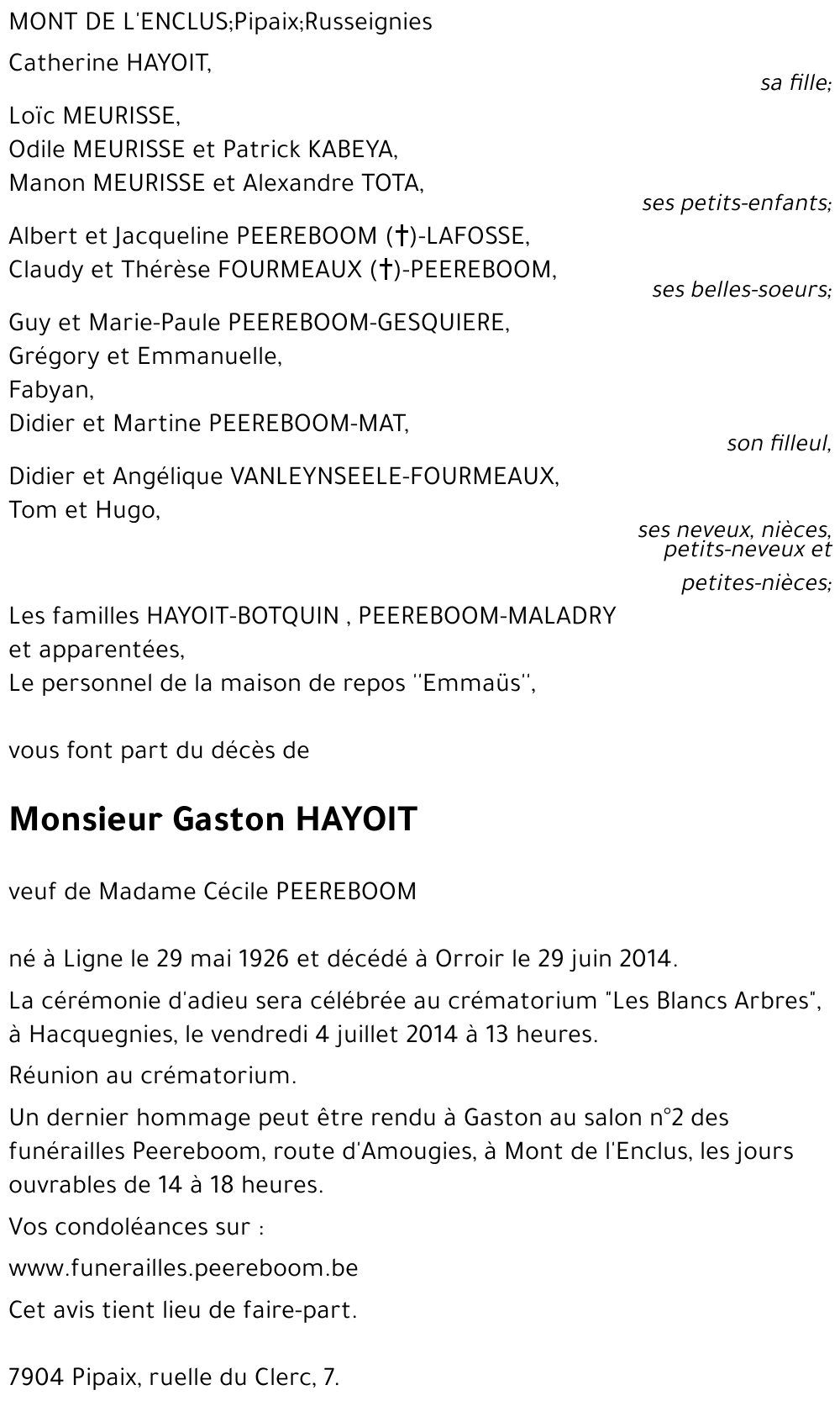 Gaston HAYOIT