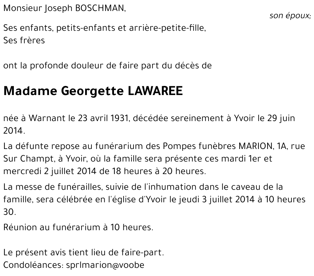 Georgette LAWAREE