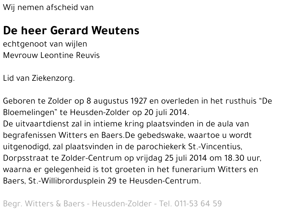 Gerard Weutens