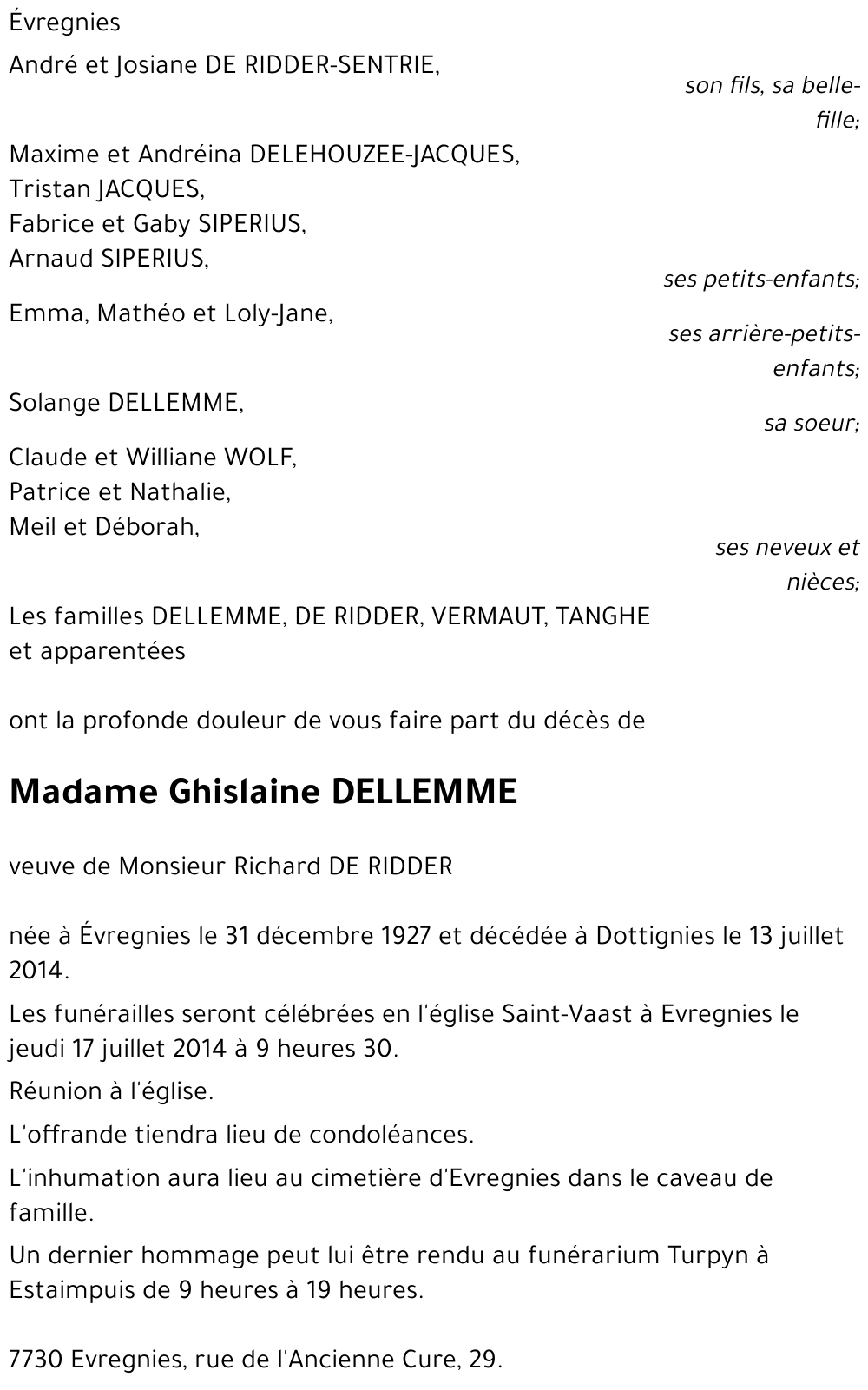 Ghislaine DELLEMME