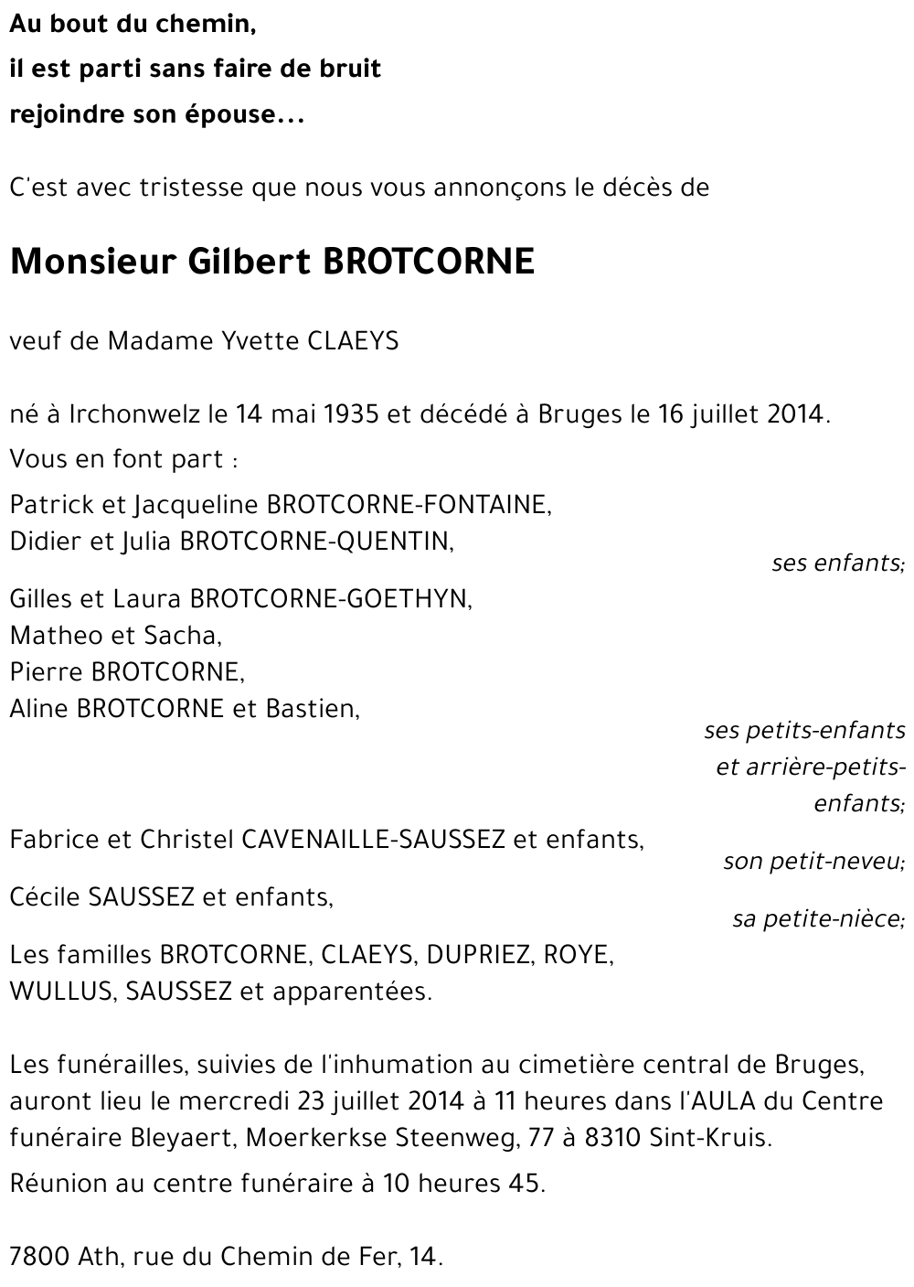 Gilbert BROTCORNE