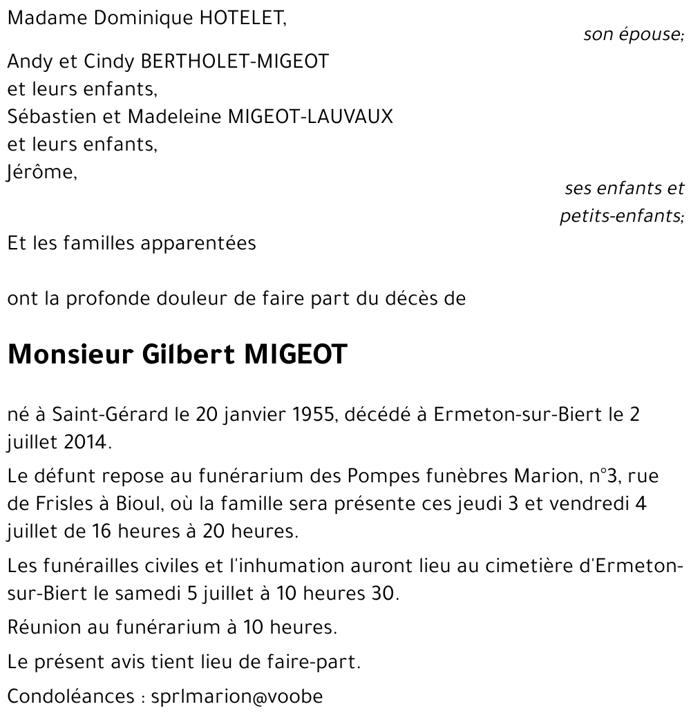 Gilbert MIGEOT