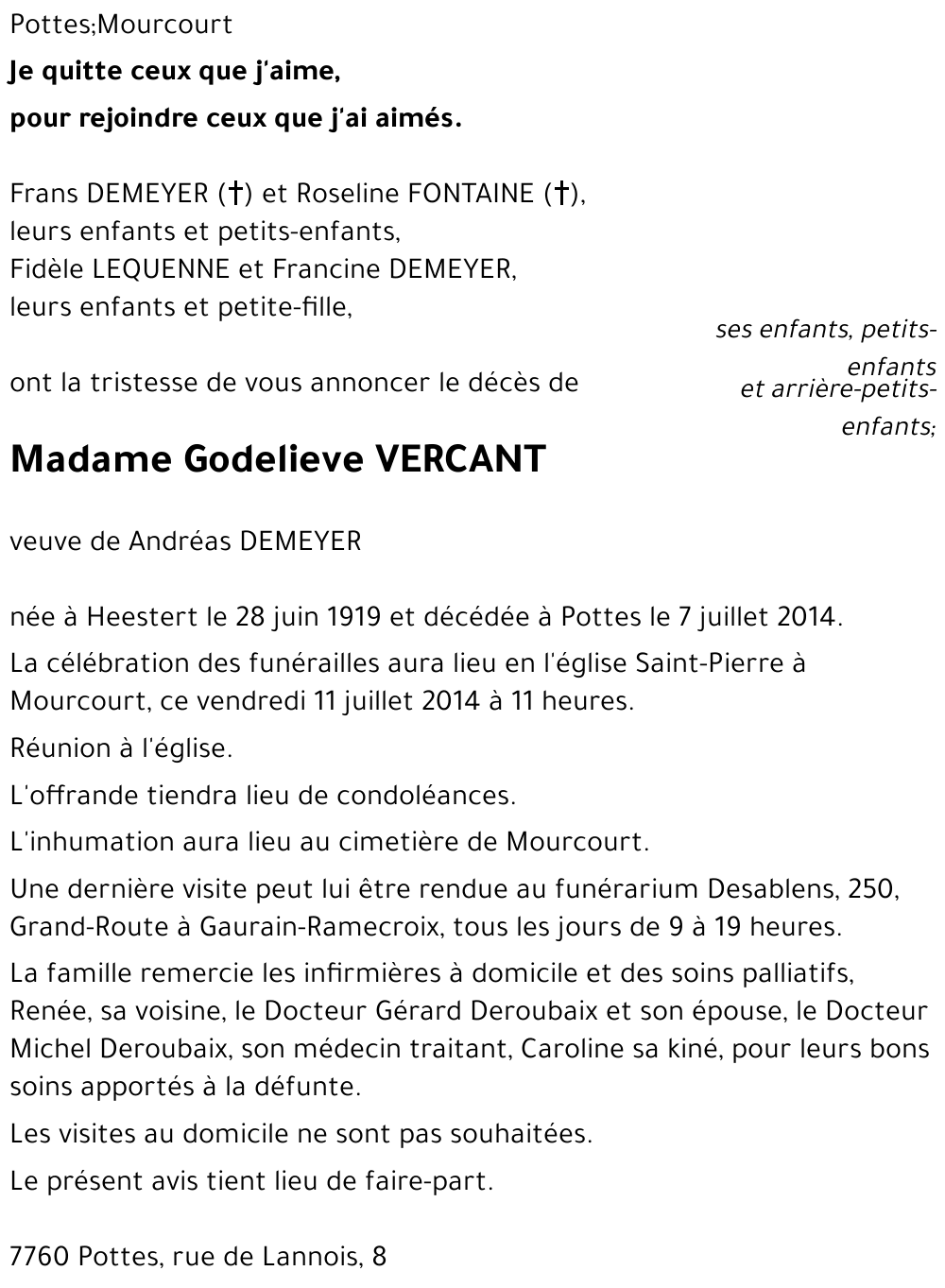 Godelieve VERCANT