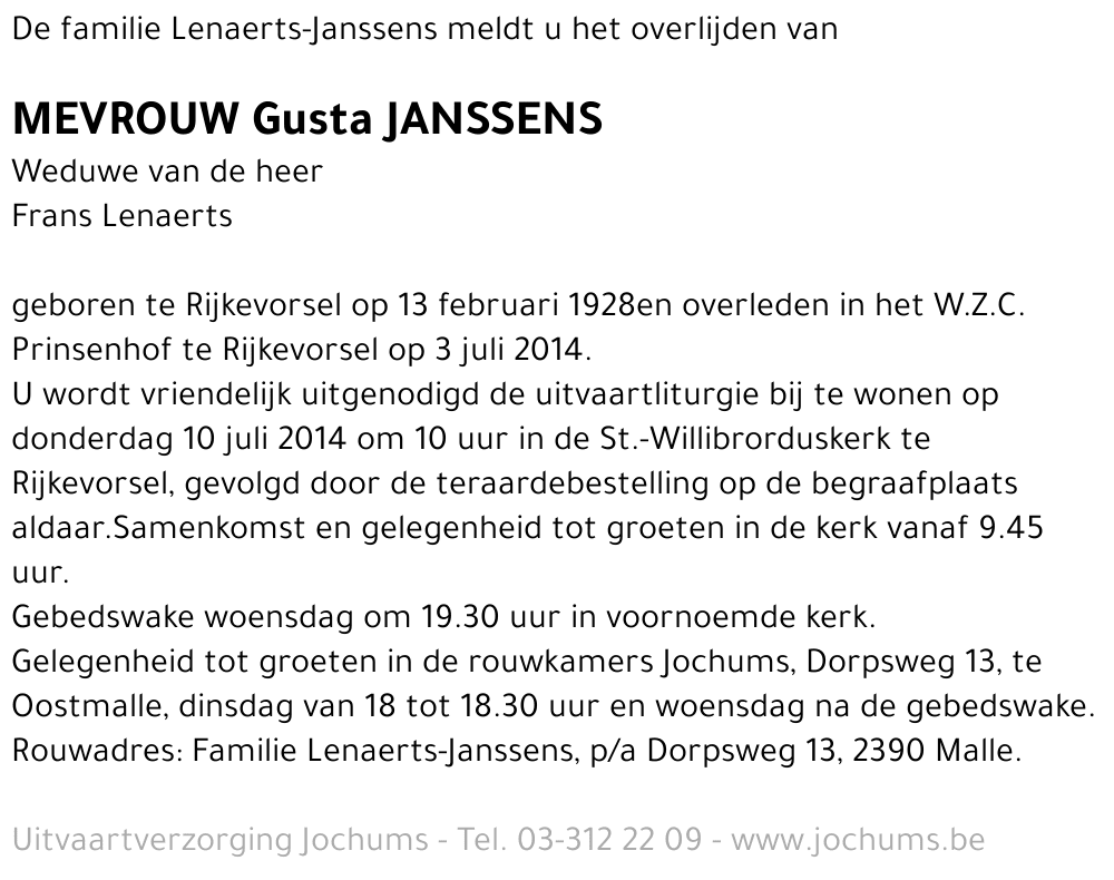 Gusta Janssens