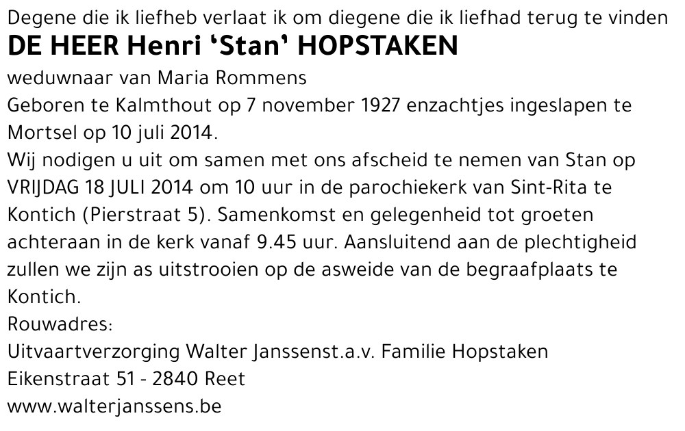 Hendricus Hopstaken