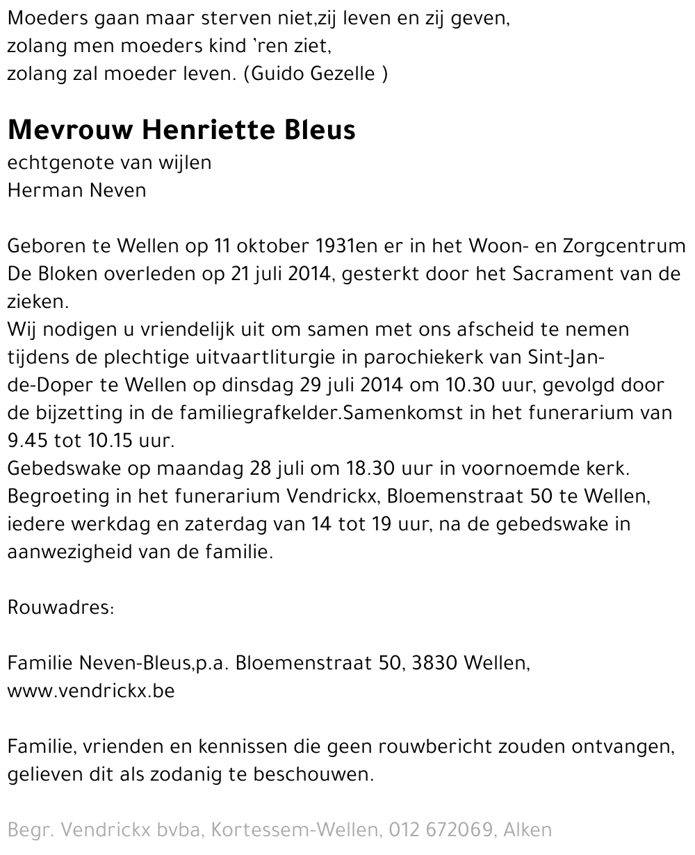 Henriette Bleus