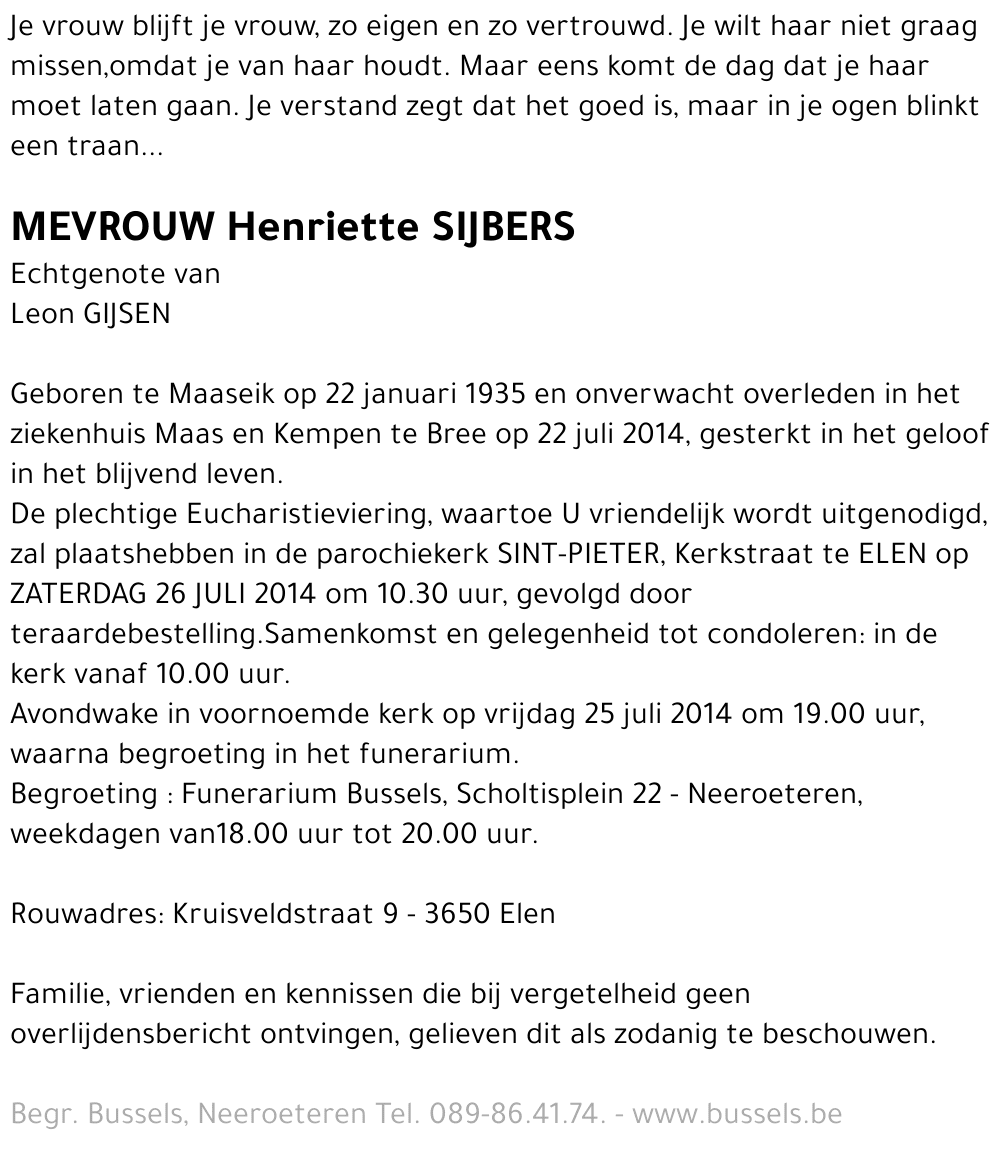 Henriette SIJBERS