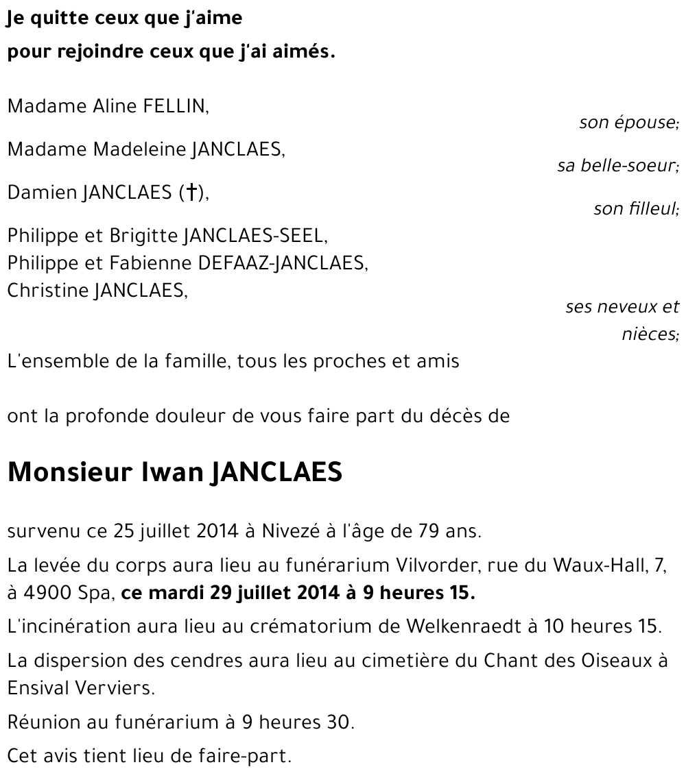 Iwan JANCLAES