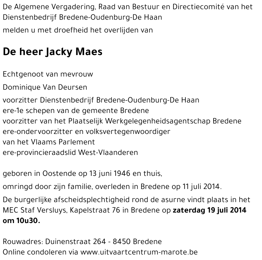 Jacky Maes