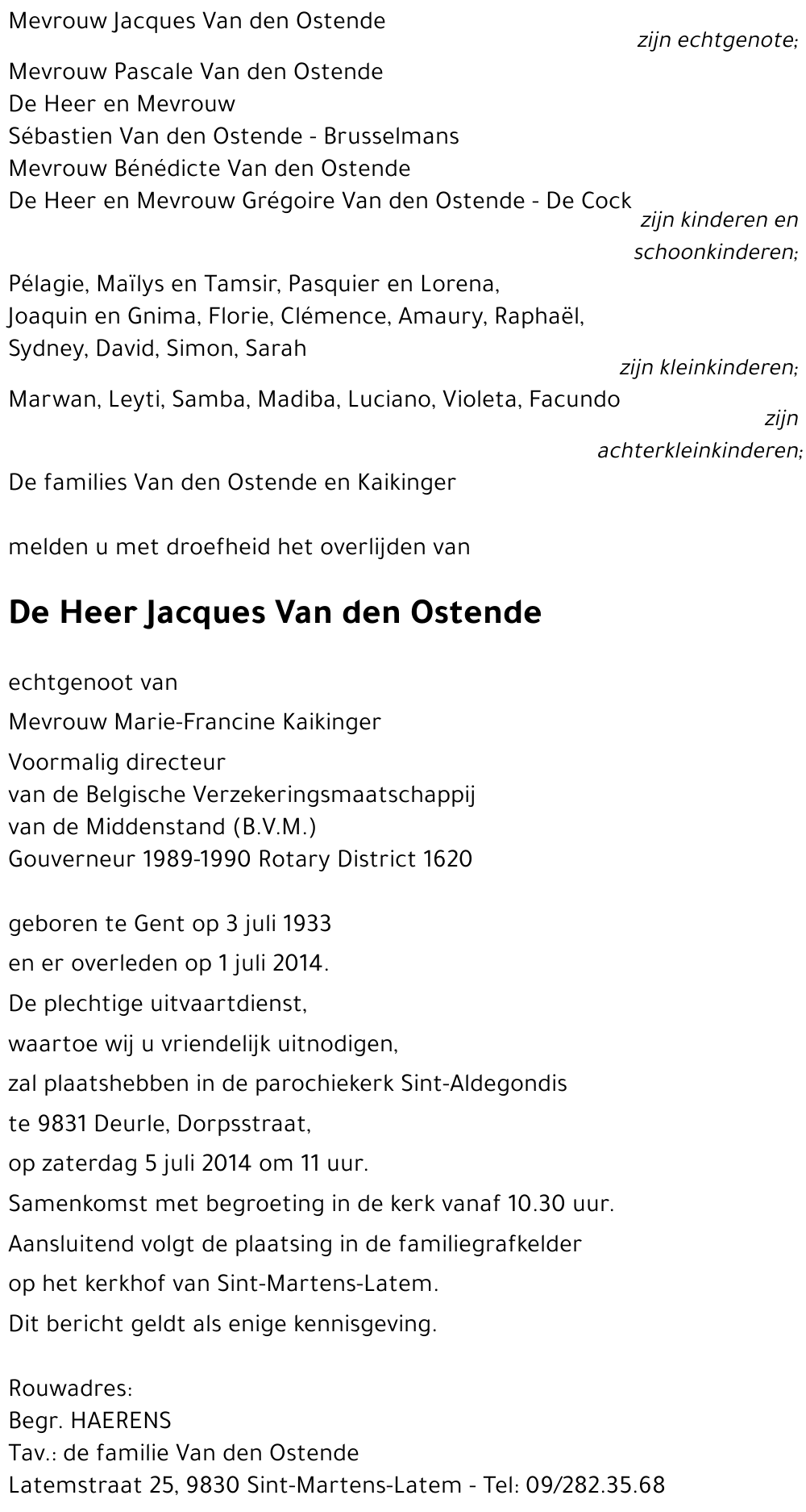 Jacques Van den Ostende