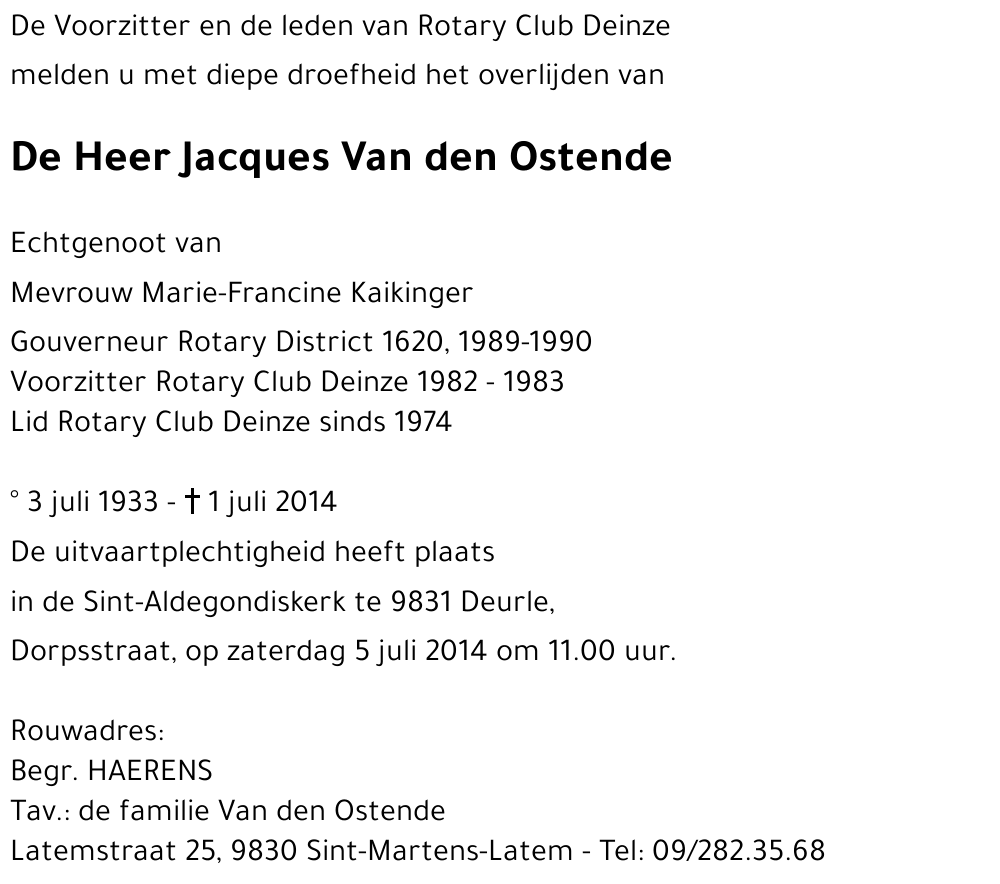 Jacques Van den Ostende