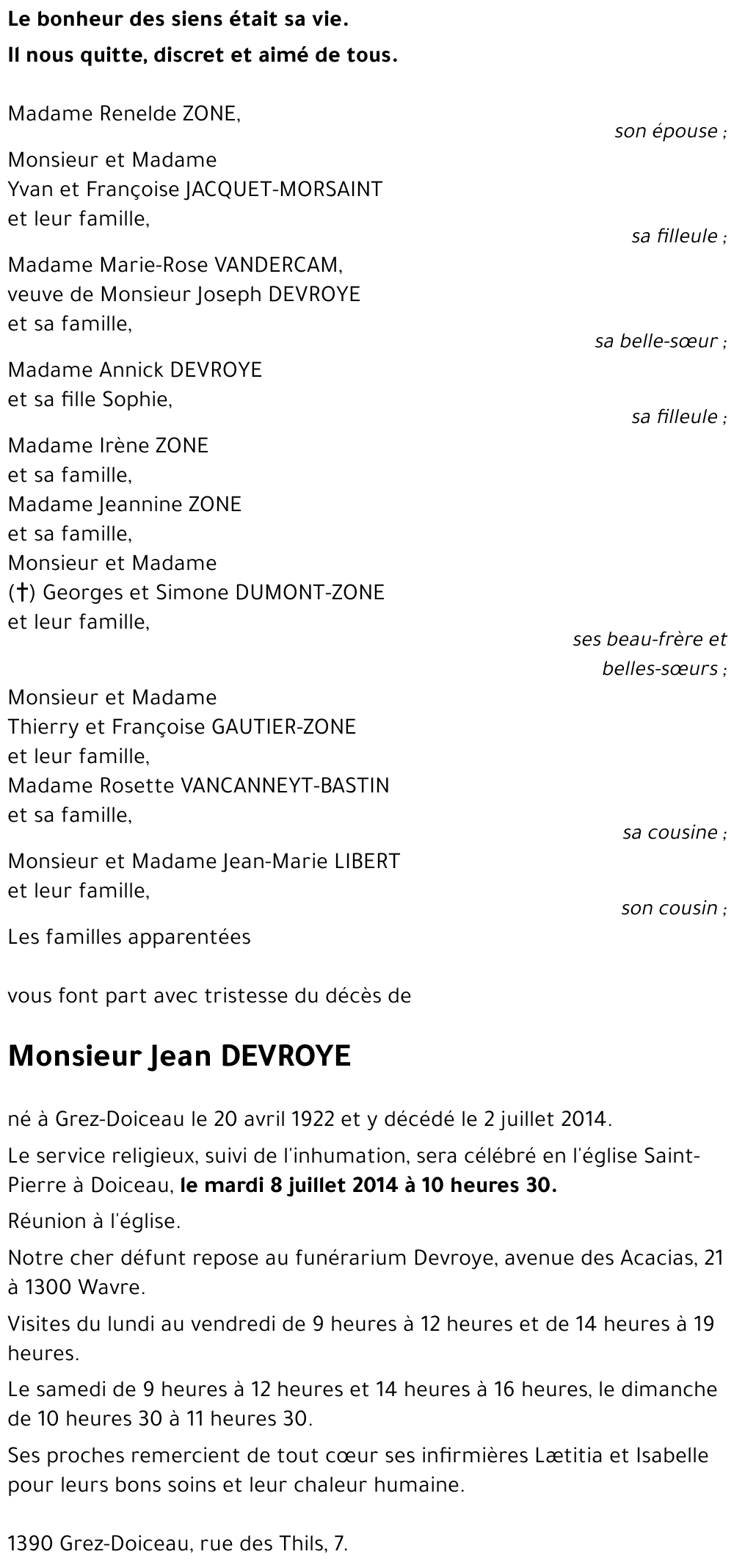 Jean DEVROYE