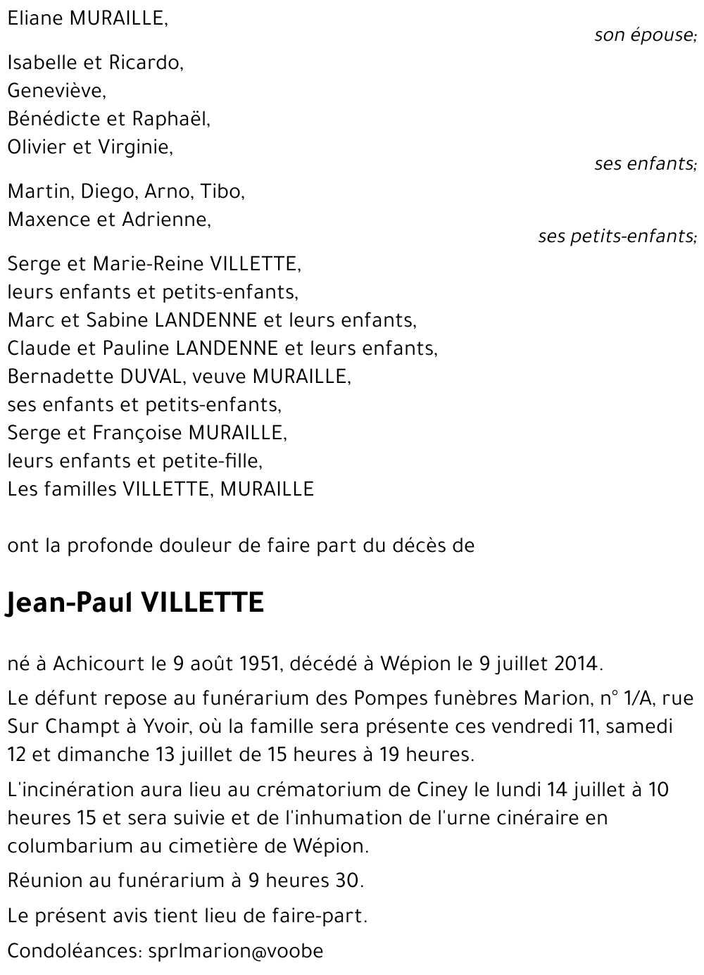 Jean-Paul VILLETTE