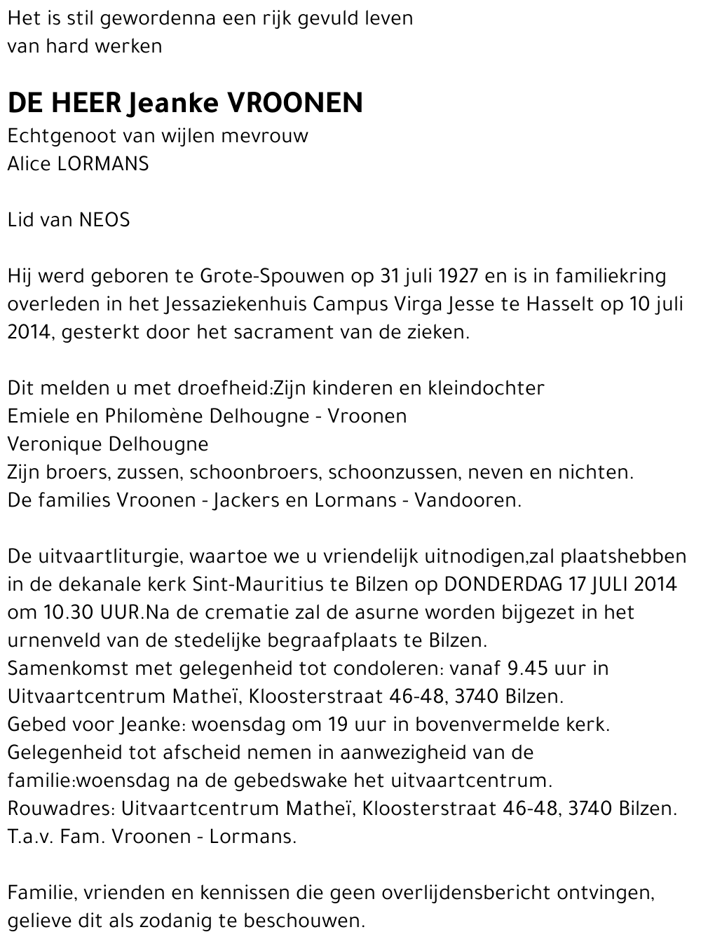 Jeanke VROONEN