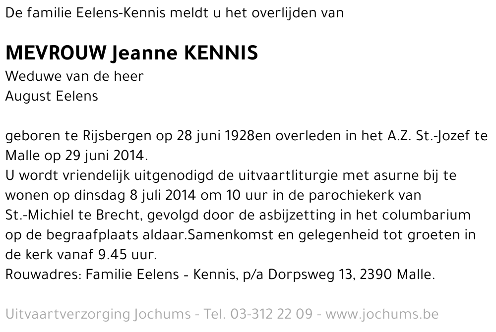 Jeanne Kennis