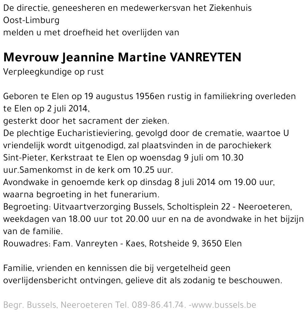 Jeannine Martine Vanreyten