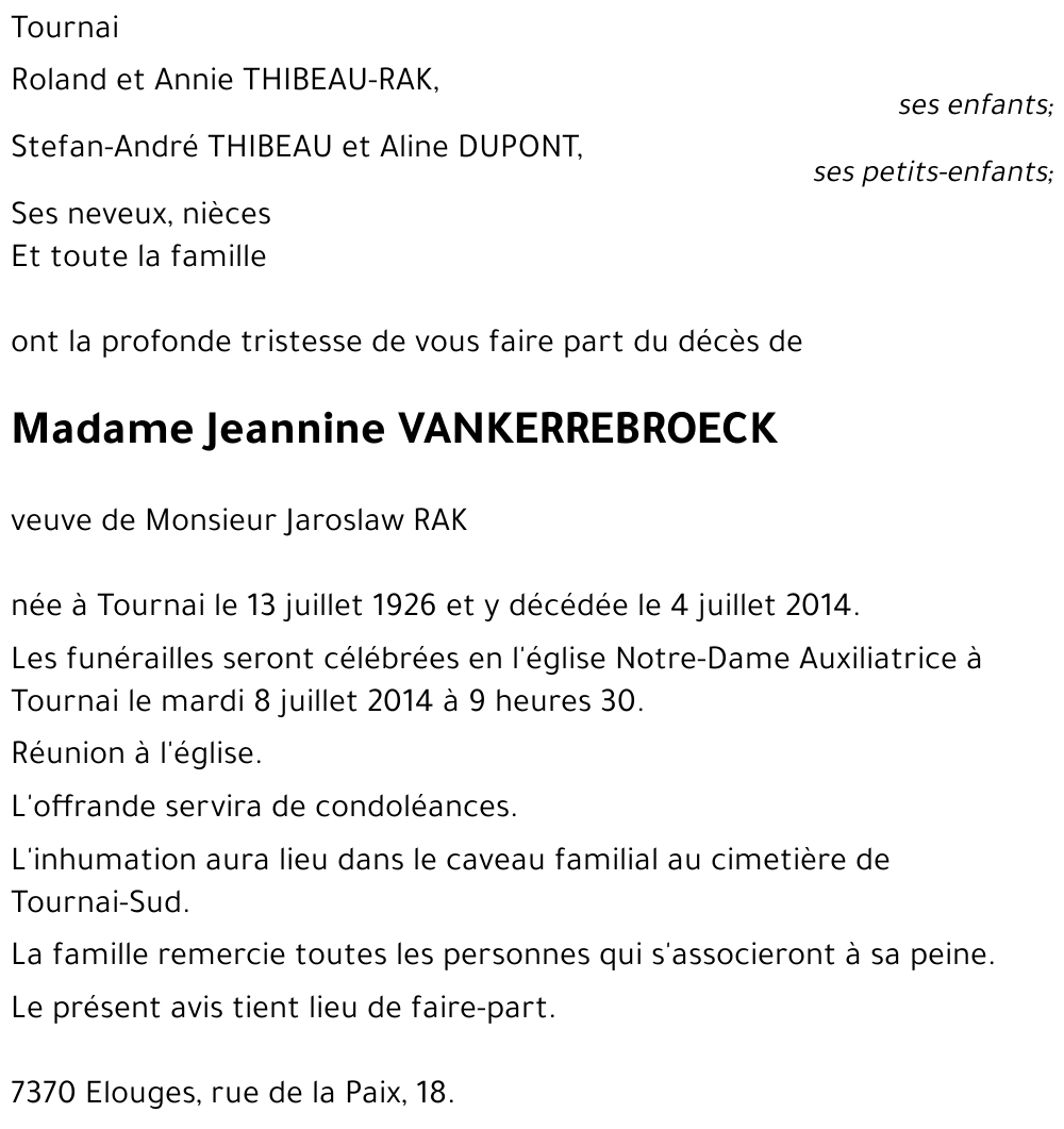 Jeannine VANKERREBROECK