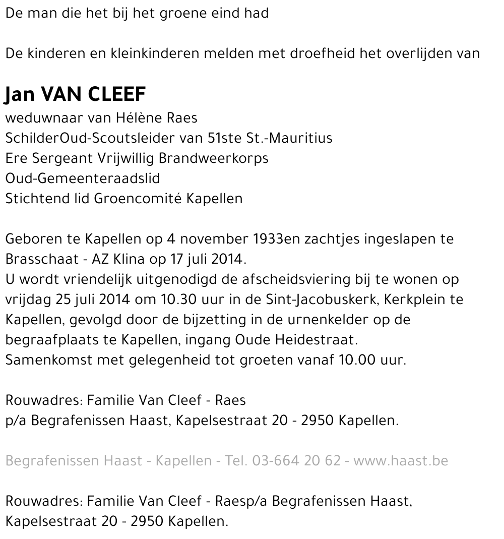 Joannes Van Cleef