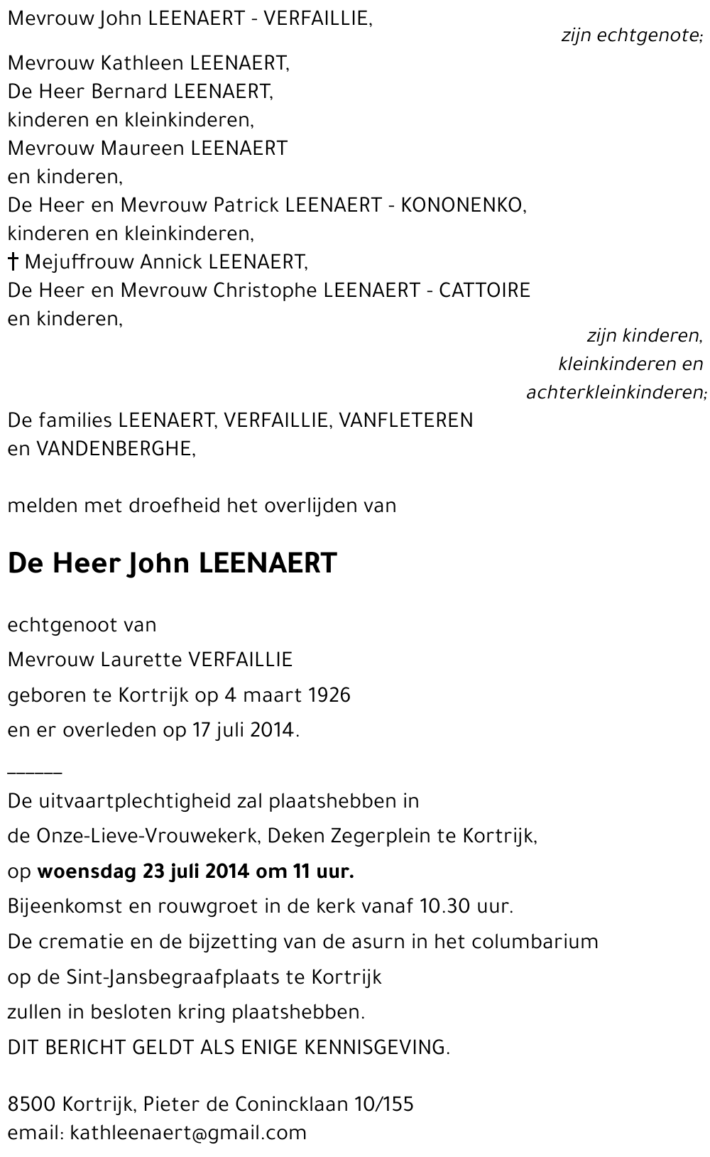 John LEENAERT