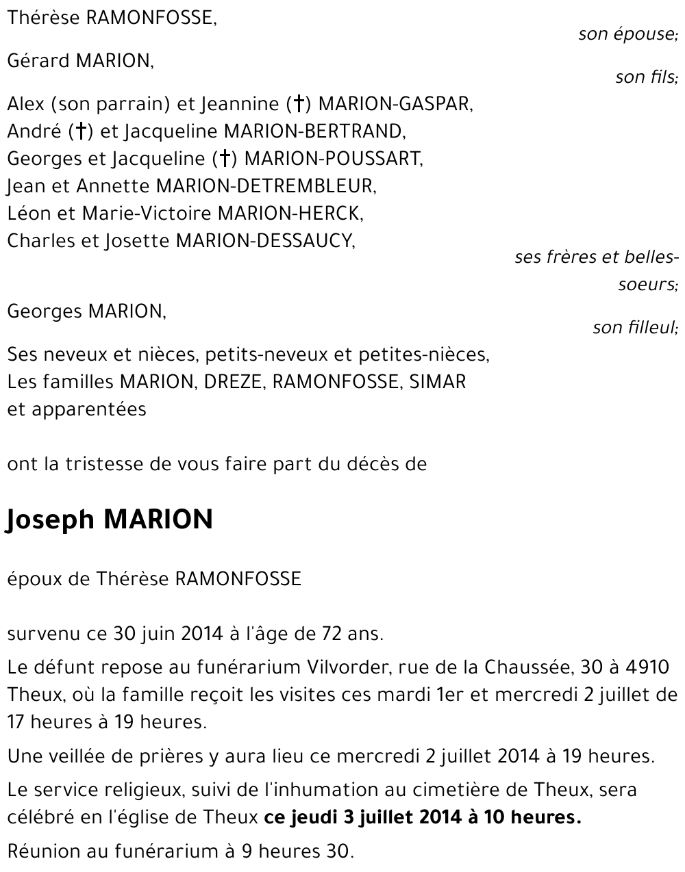 Joseph MARION