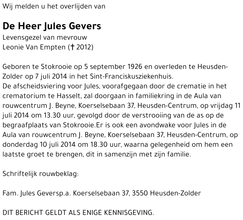 Jules Gevers