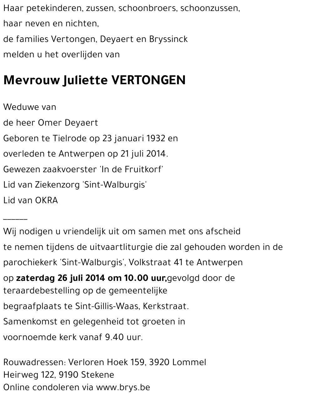 Juliette VERTONGEN