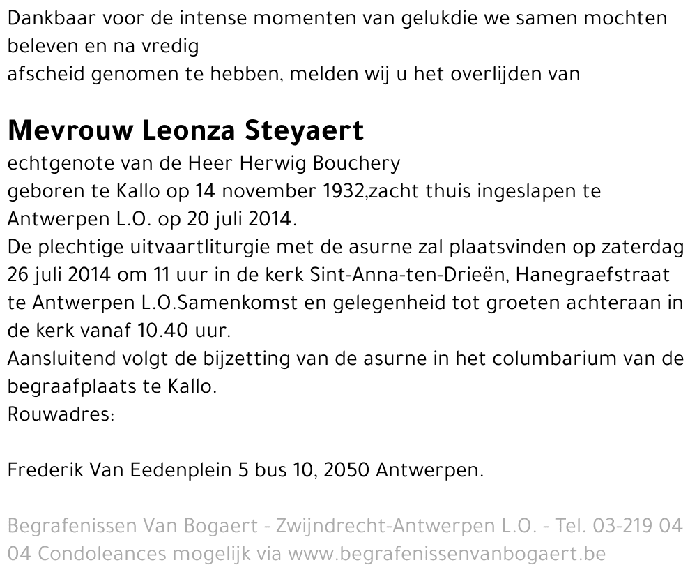 Leonza Steyaert