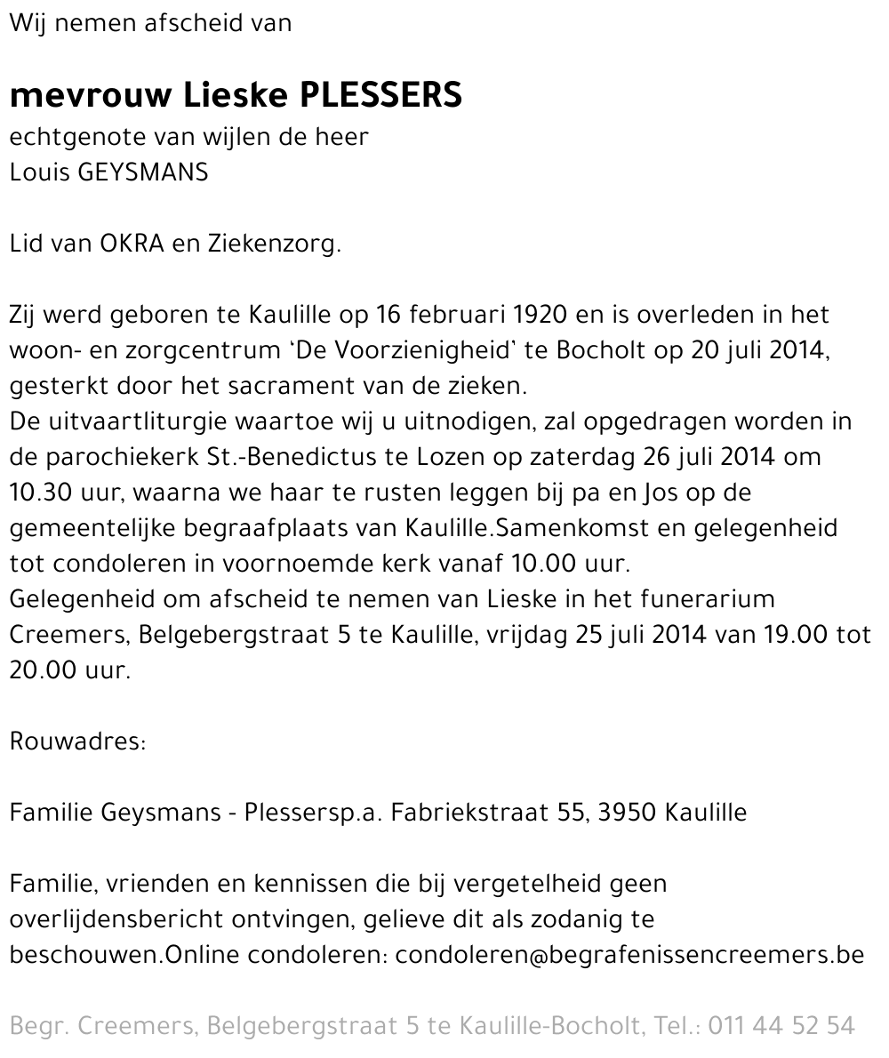 Lieske Plessers