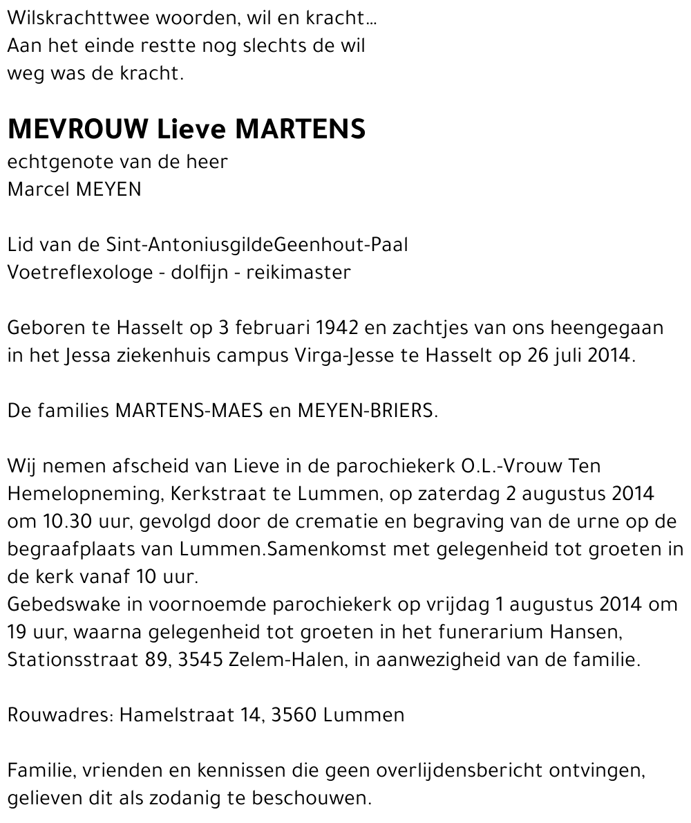 Lieve MARTENS