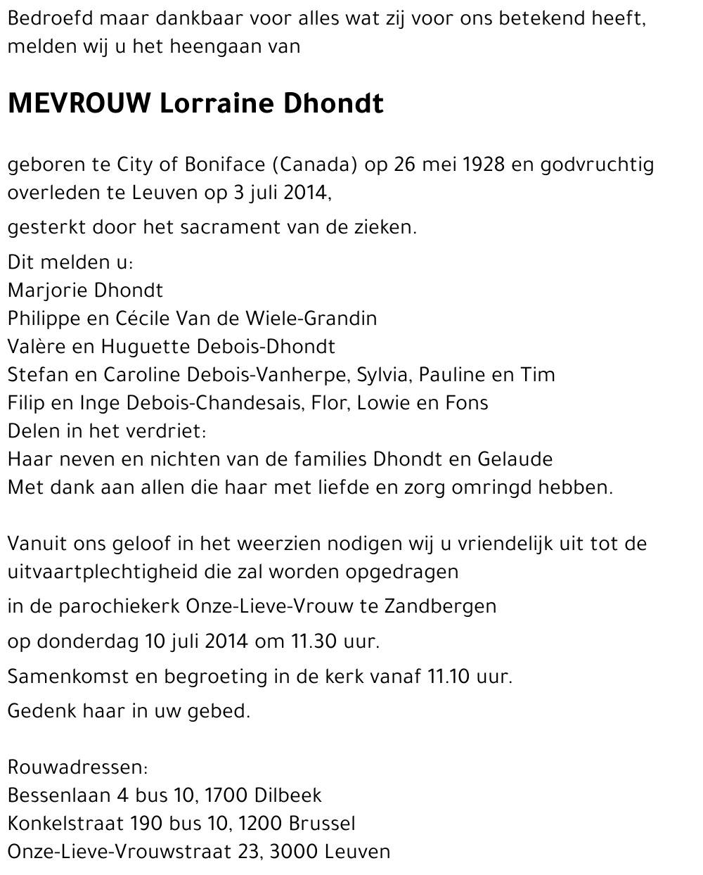 Lorraine Dhondt