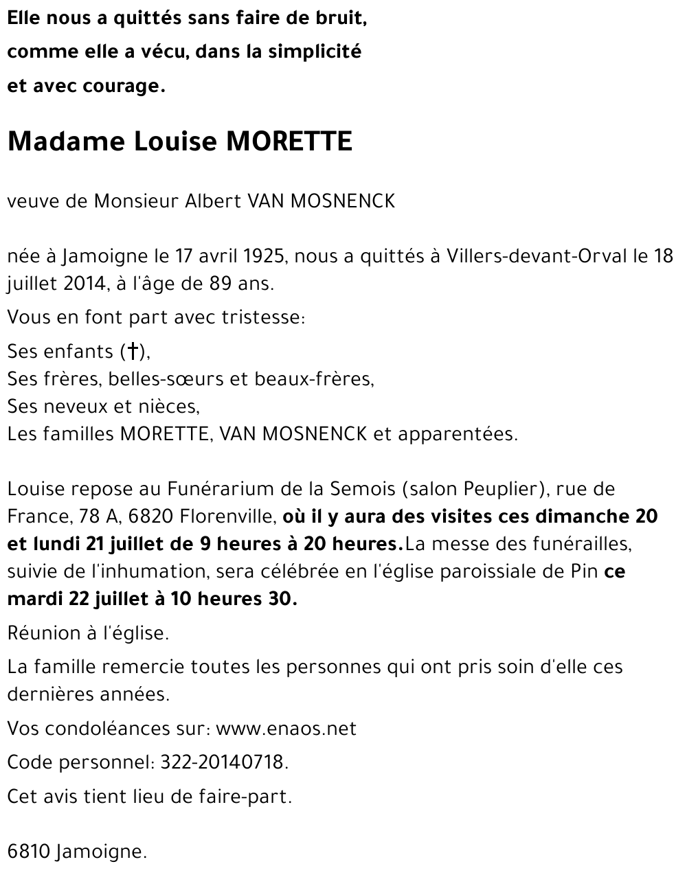 Louise MORETTE