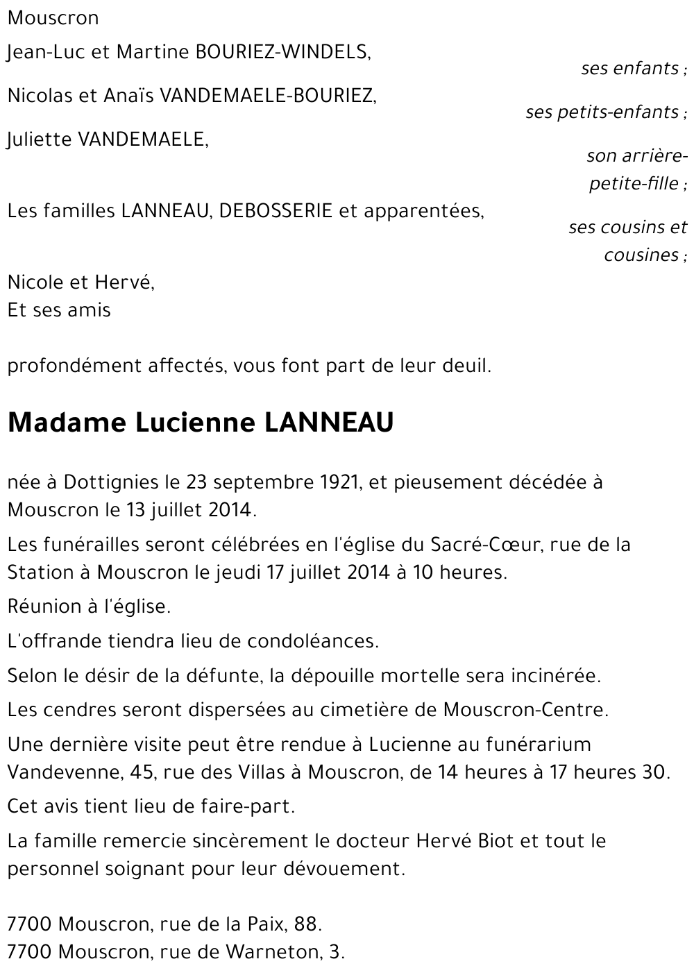 Lucienne LANNEAU