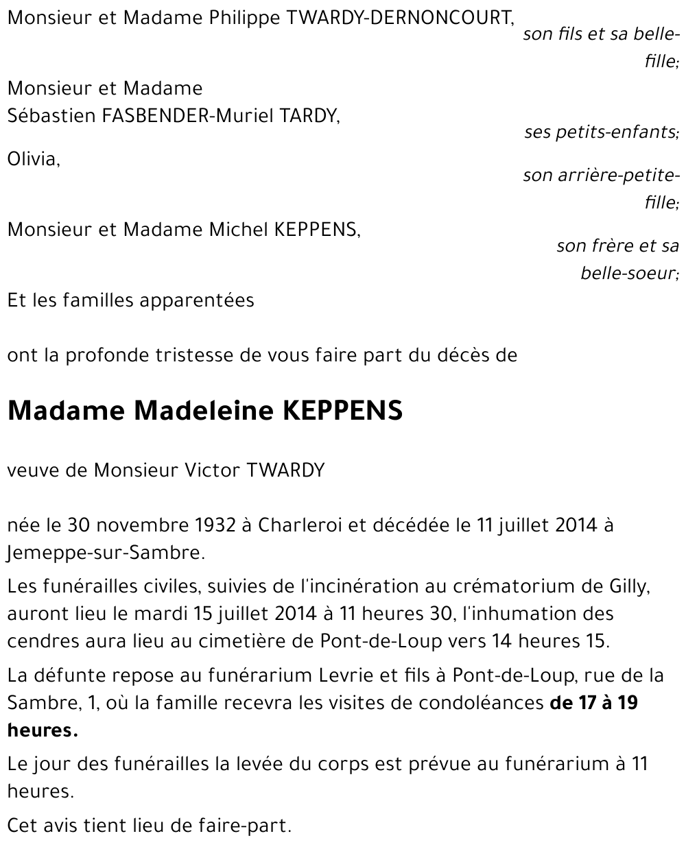 Madeleine KEPPENS